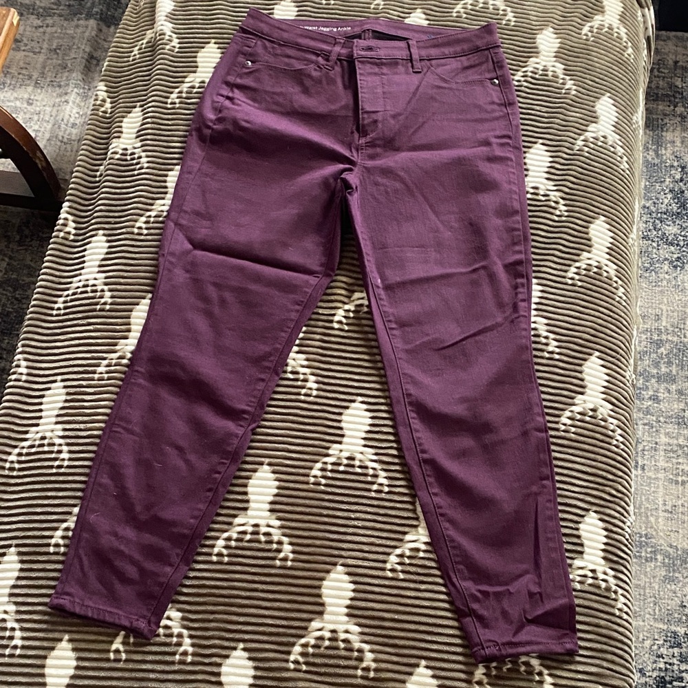 Talbots Plum Skinny Ankle Pants